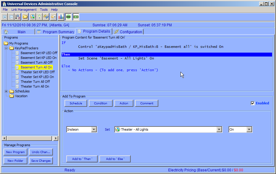 Basement Turn All On